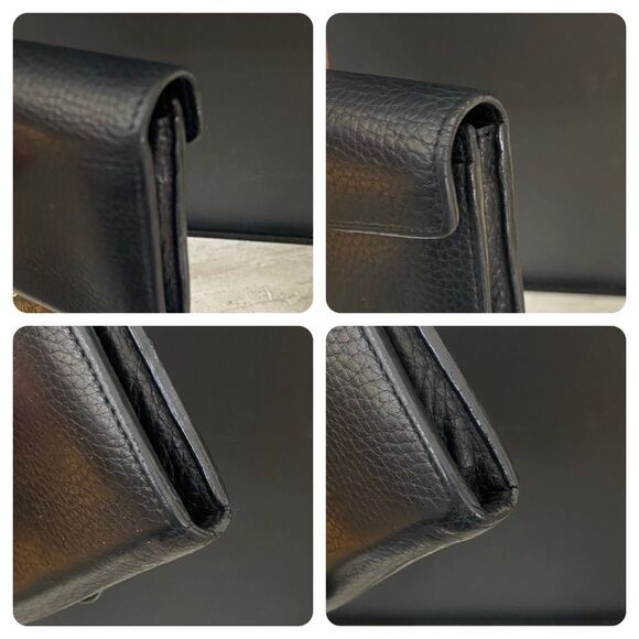 GUCCI GG Leather Long Wallet to Shoulder Bag 💼 Black - Picture 14 of 17